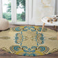 Madiba Nelson Mandela Batik Round Carpet Yellow Blue Indonesia Heritage - African Pride