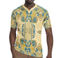 Madiba Nelson Mandela Batik Rugby Jersey Yellow Blue Indonesia Heritage - African Pride