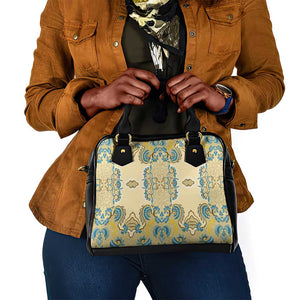 Madiba Nelson Mandela Batik Shoulder Handbag Yellow Blue Indonesia Heritage - African Pride