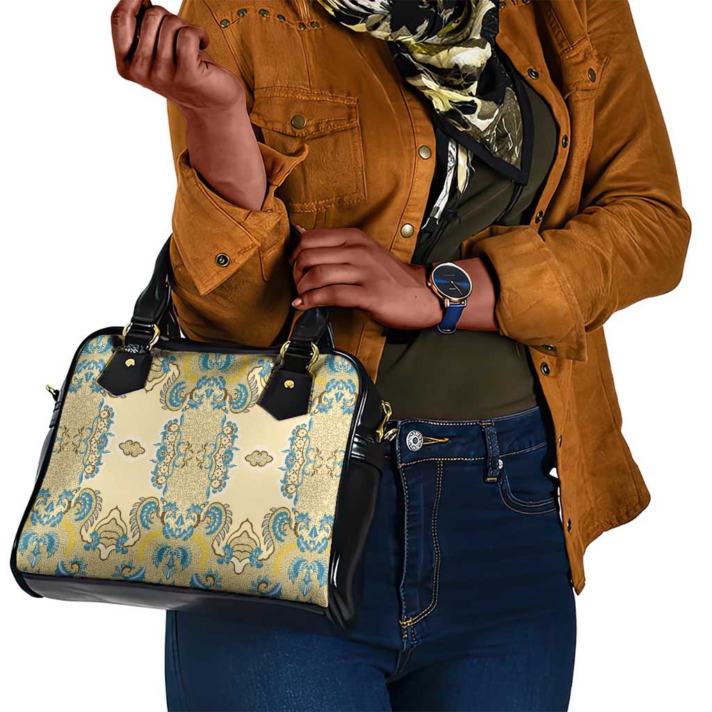 Madiba Nelson Mandela Batik Shoulder Handbag Yellow Blue Indonesia Heritage - African Pride