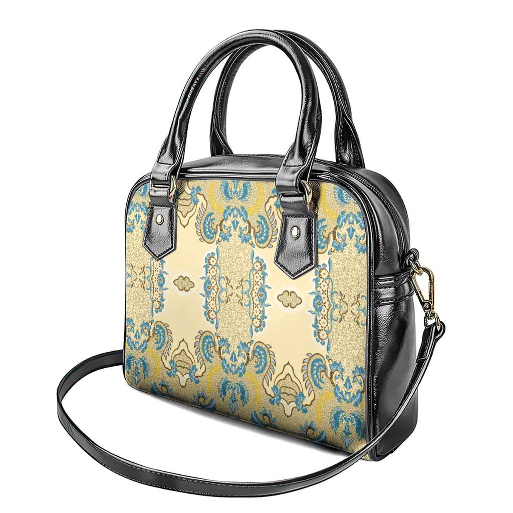 Madiba Nelson Mandela Batik Shoulder Handbag Yellow Blue Indonesia Heritage - African Pride