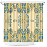 Madiba Nelson Mandela Batik Shower Curtain Yellow Blue Indonesia Heritage - African Pride