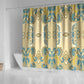Madiba Nelson Mandela Batik Shower Curtain Yellow Blue Indonesia Heritage - African Pride