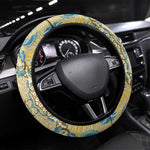 Madiba Nelson Mandela Batik Steering Wheel Cover Yellow Blue Indonesia Heritage - African Pride