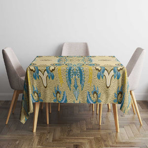 Madiba Nelson Mandela Batik Tablecloth Yellow Blue Indonesia Heritage - African Pride