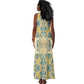 Madiba Nelson Mandela Batik Tank Maxi Dress Yellow Blue Indonesia Heritage - African Pride