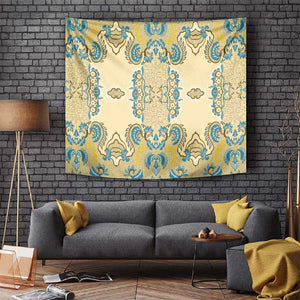 Madiba Nelson Mandela Batik Tapestry Yellow Blue Indonesia Heritage - African Pride