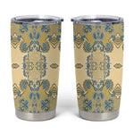 Madiba Nelson Mandela Batik Tumbler Cup Yellow Blue Indonesia Heritage LT15