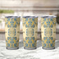 Madiba Nelson Mandela Batik Tumbler Cup Yellow Blue Indonesia Heritage LT15