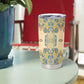 Madiba Nelson Mandela Batik Tumbler Cup Yellow Blue Indonesia Heritage LT15