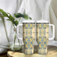 Madiba Nelson Mandela Batik Tumbler With Handle Yellow Blue Indonesia Heritage LT15