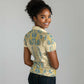 Madiba Nelson Mandela Batik Women Polo Shirt Yellow Blue Indonesia Heritage - African Pride