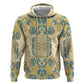 Madiba Nelson Mandela Batik Zip Hoodie Yellow Blue Indonesia Heritage - African Pride
