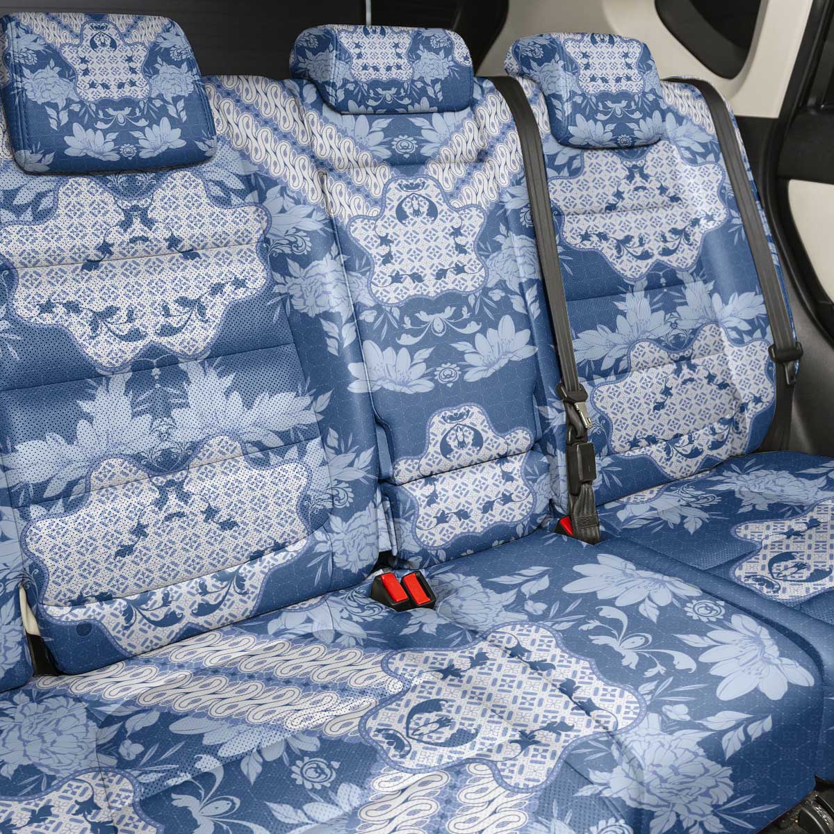 Indonesia Javanese Batik Nelson Mandela Madiba Blue Back Car Seat Cover - African Pride