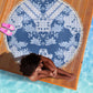 Indonesia Javanese Batik Nelson Mandela Madiba Blue Beach Blanket - African Pride
