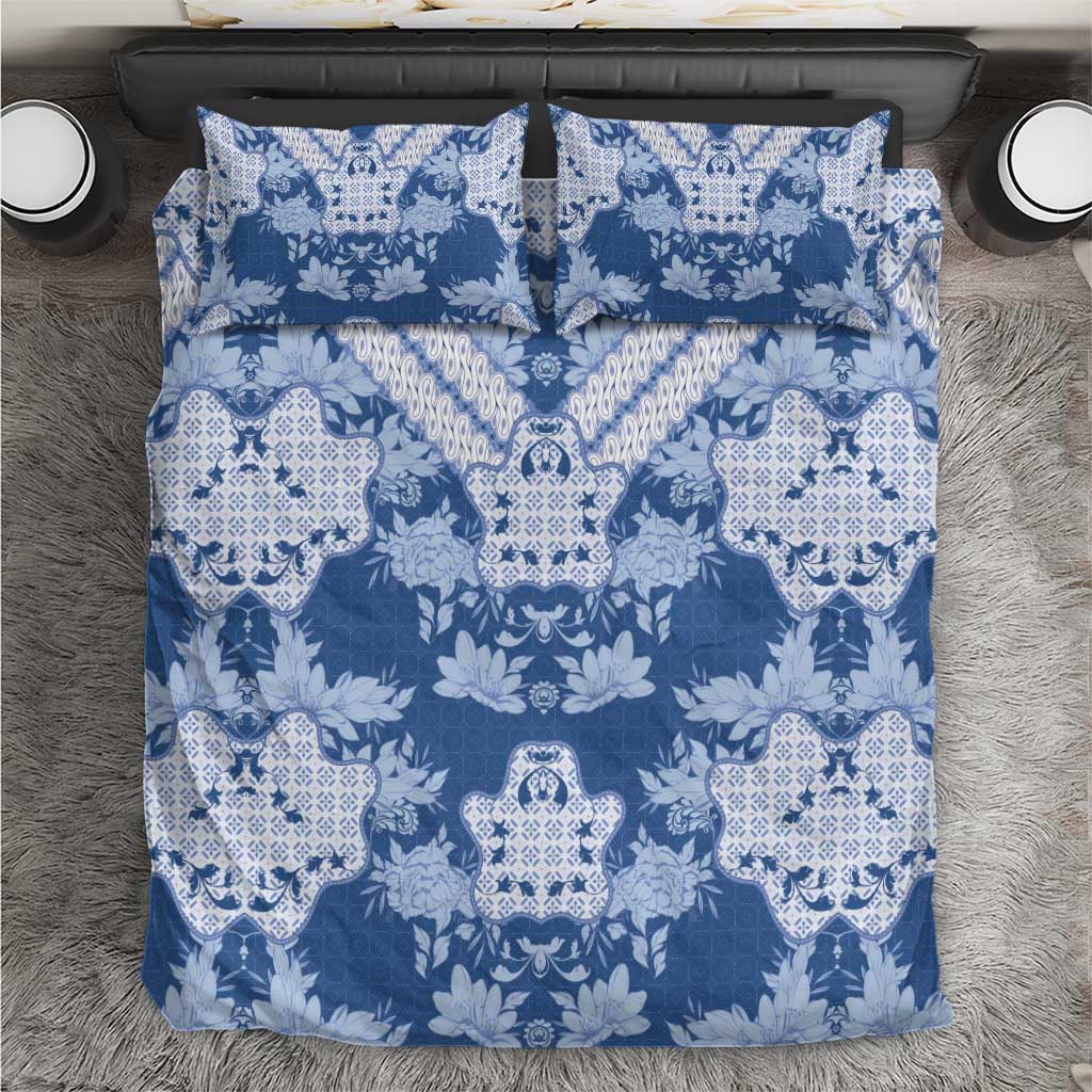 Indonesia Javanese Batik Nelson Mandela Madiba Blue Bedding Set - African Pride