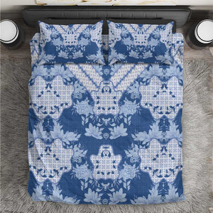 Indonesia Javanese Batik Nelson Mandela Madiba Blue Bedding Set - African Pride
