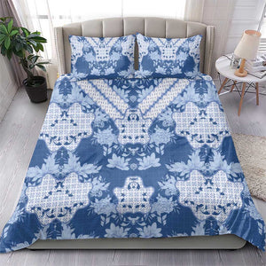 Indonesia Javanese Batik Nelson Mandela Madiba Blue Bedding Set - African Pride