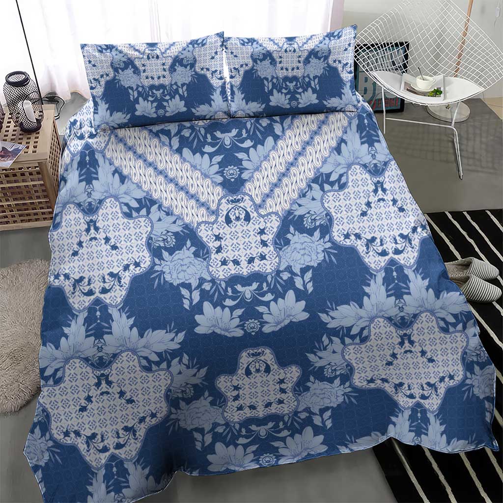 Indonesia Javanese Batik Nelson Mandela Madiba Blue Bedding Set - African Pride