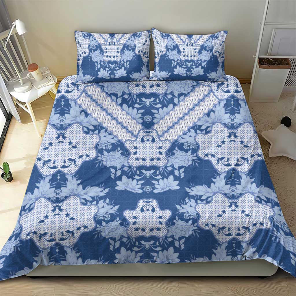 Indonesia Javanese Batik Nelson Mandela Madiba Blue Bedding Set - African Pride