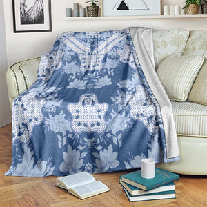 Indonesia Javanese Batik Nelson Mandela Madiba Blue Blanket - African Pride