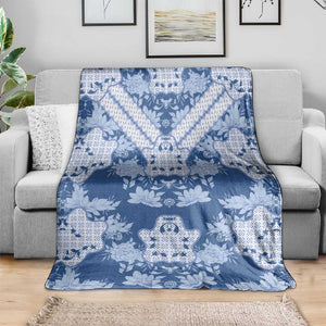 Indonesia Javanese Batik Nelson Mandela Madiba Blue Blanket - African Pride