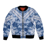 Indonesia Javanese Batik Nelson Mandela Madiba Blue Bomber Jacket - African Pride