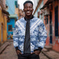 Indonesia Javanese Batik Nelson Mandela Madiba Blue Bomber Jacket - African Pride