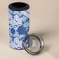 Indonesia Javanese Batik Nelson Mandela Madiba Blue 4 in 1 Can Cooler Tumbler LT15