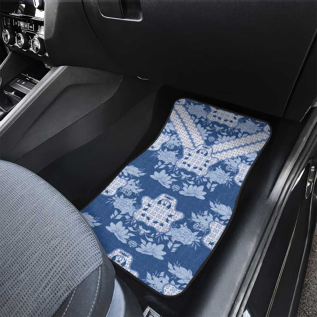 Indonesia Javanese Batik Nelson Mandela Madiba Blue Car Mats - African Pride