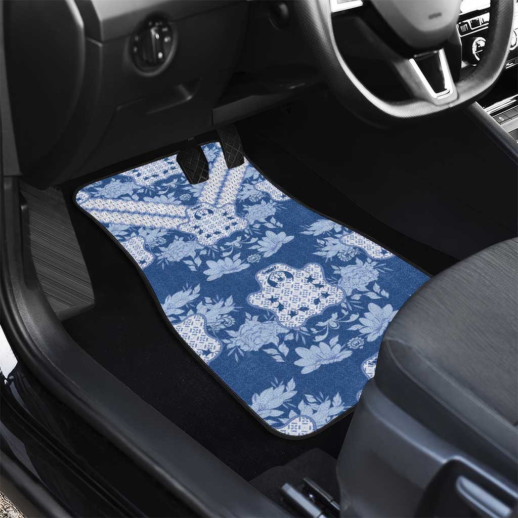 Indonesia Javanese Batik Nelson Mandela Madiba Blue Car Mats - African Pride