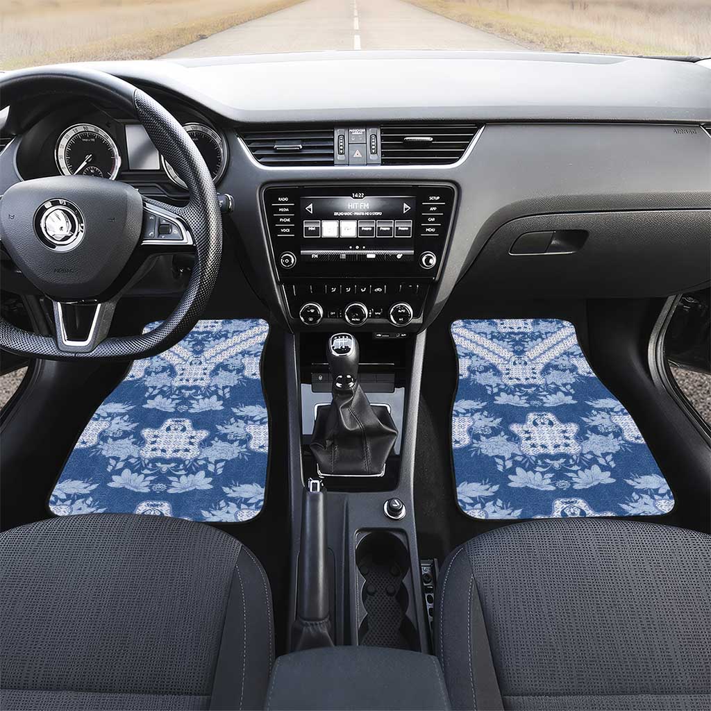 Indonesia Javanese Batik Nelson Mandela Madiba Blue Car Mats - African Pride