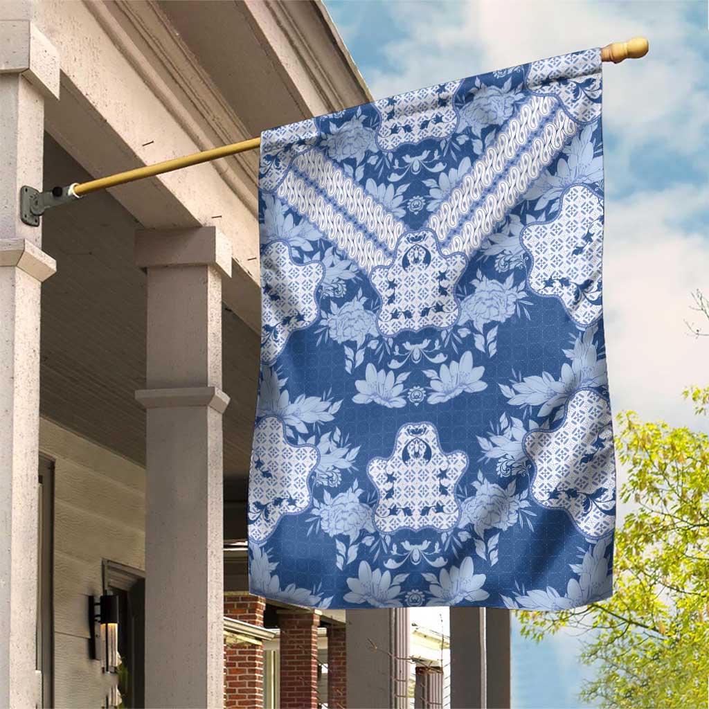 Indonesia Javanese Batik Nelson Mandela Madiba Blue Garden Flag - African Pride