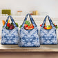 Indonesia Javanese Batik Nelson Mandela Madiba Blue Grocery Bag - African Pride
