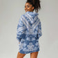 Indonesia Javanese Batik Nelson Mandela Madiba Blue Hoodie Dress - African Pride