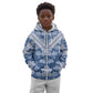 Indonesia Javanese Batik Nelson Mandela Madiba Blue Kid Hoodie - African Pride