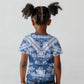 Indonesia Javanese Batik Nelson Mandela Madiba Blue Kid T shirt - African Pride