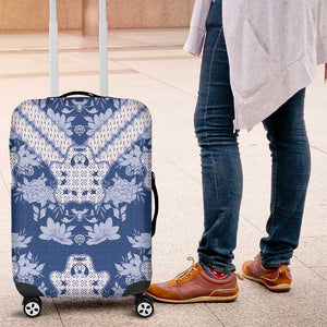 Indonesia Javanese Batik Nelson Mandela Madiba Blue Luggage Cover - African Pride