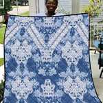 Indonesia Javanese Batik Nelson Mandela Madiba Blue Quilt - African Pride
