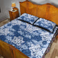 Indonesia Javanese Batik Nelson Mandela Madiba Blue Quilt Bed Set - African Pride
