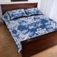 Indonesia Javanese Batik Nelson Mandela Madiba Blue Quilt Bed Set - African Pride