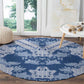 Indonesia Javanese Batik Nelson Mandela Madiba Blue Round Carpet - African Pride