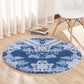 Indonesia Javanese Batik Nelson Mandela Madiba Blue Round Carpet - African Pride