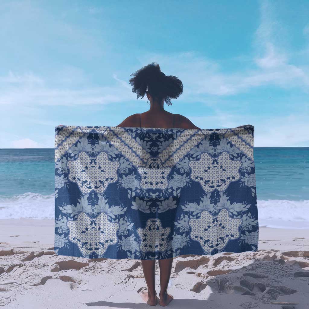 Indonesia Javanese Batik Nelson Mandela Madiba Blue Sarong - African Pride