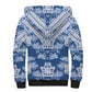 Indonesia Javanese Batik Nelson Mandela Madiba Blue Sherpa Hoodie - African Pride