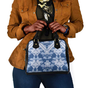 Indonesia Javanese Batik Nelson Mandela Madiba Blue Shoulder Handbag - African Pride
