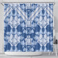 Indonesia Javanese Batik Nelson Mandela Madiba Blue Shower Curtain - African Pride