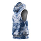 Indonesia Javanese Batik Nelson Mandela Madiba Blue Sleeveless Hoodie - African Pride
