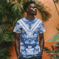 Indonesia Javanese Batik Nelson Mandela Madiba Blue T shirt - African Pride