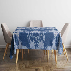 Indonesia Javanese Batik Nelson Mandela Madiba Blue Tablecloth - African Pride